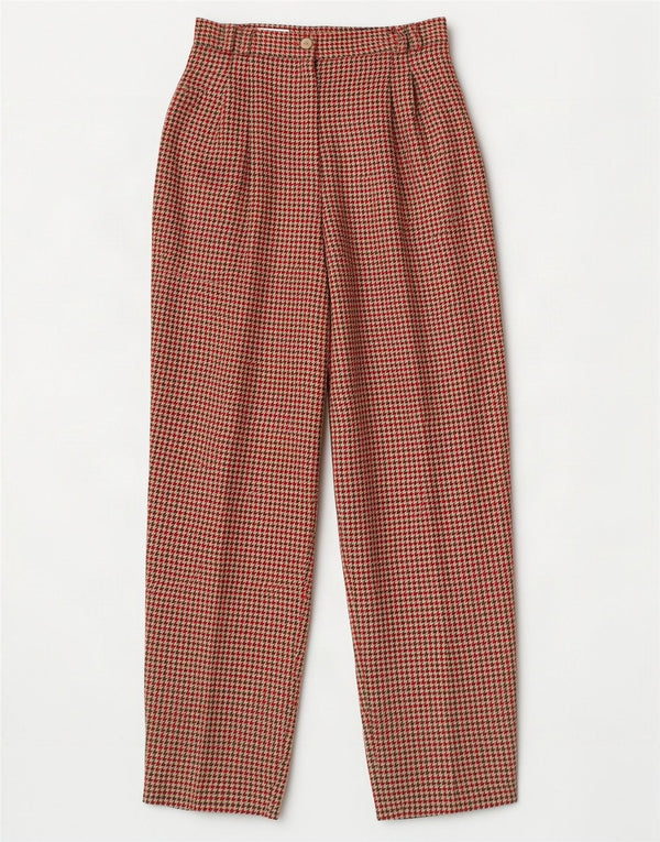 Richard Meyer Pantaloni tăiați pentru femei cu talie înaltă EU 38 Medium W28 L26 Roșu