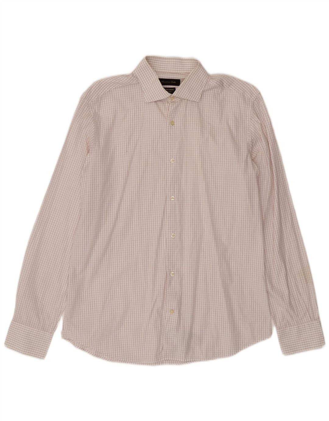 Cămașă Massimo Dutti pentru bărbați EU 42, bumbac cu carouri albe mari