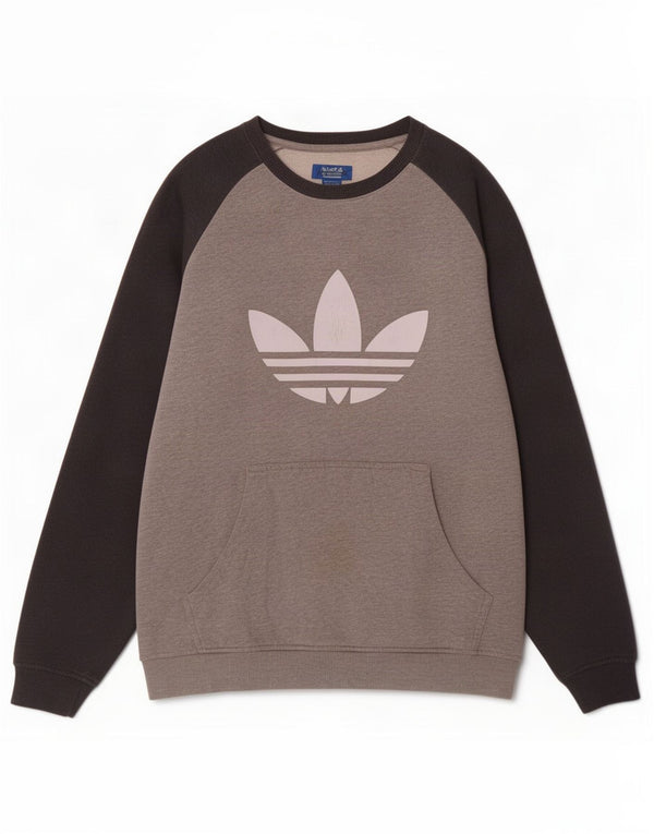 Hanorac grafic pentru bărbați Adidas Jumper XL, gri, bumbac color bloc