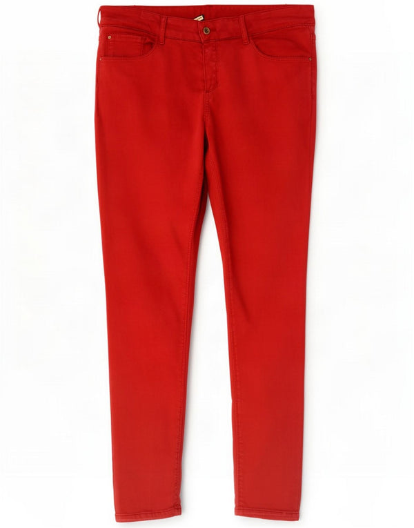 Pantaloni casual subțiri Massimo Dutti pentru femei EU 42 Large W32 L28 Red