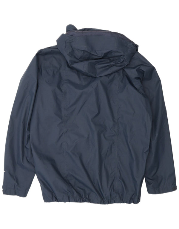 Jachetă Windbreaker pentru bărbați cu glugă The North Face UK 40 Large Bleumarin