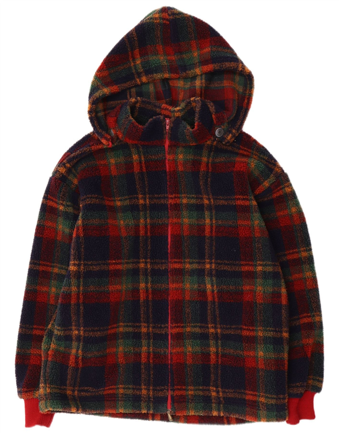 Jachetă fleece cu glugă pentru bărbați Jockey UK 38 Medium, multicolor, poliester în carouri