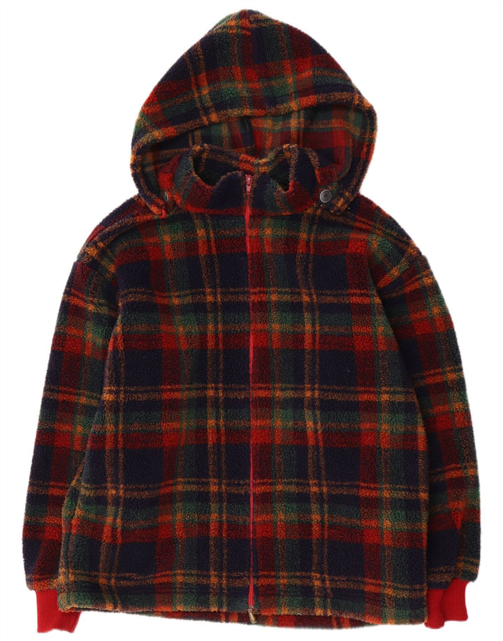 Jachetă fleece cu glugă pentru bărbați Jockey UK 38 Medium, multicolor, poliester în carouri