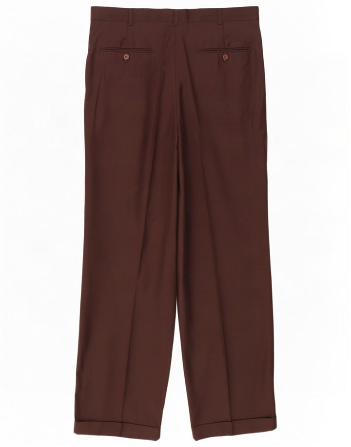 Pantaloni de costum pentru bărbați Pierre Cardin L34 L29 Lână maro