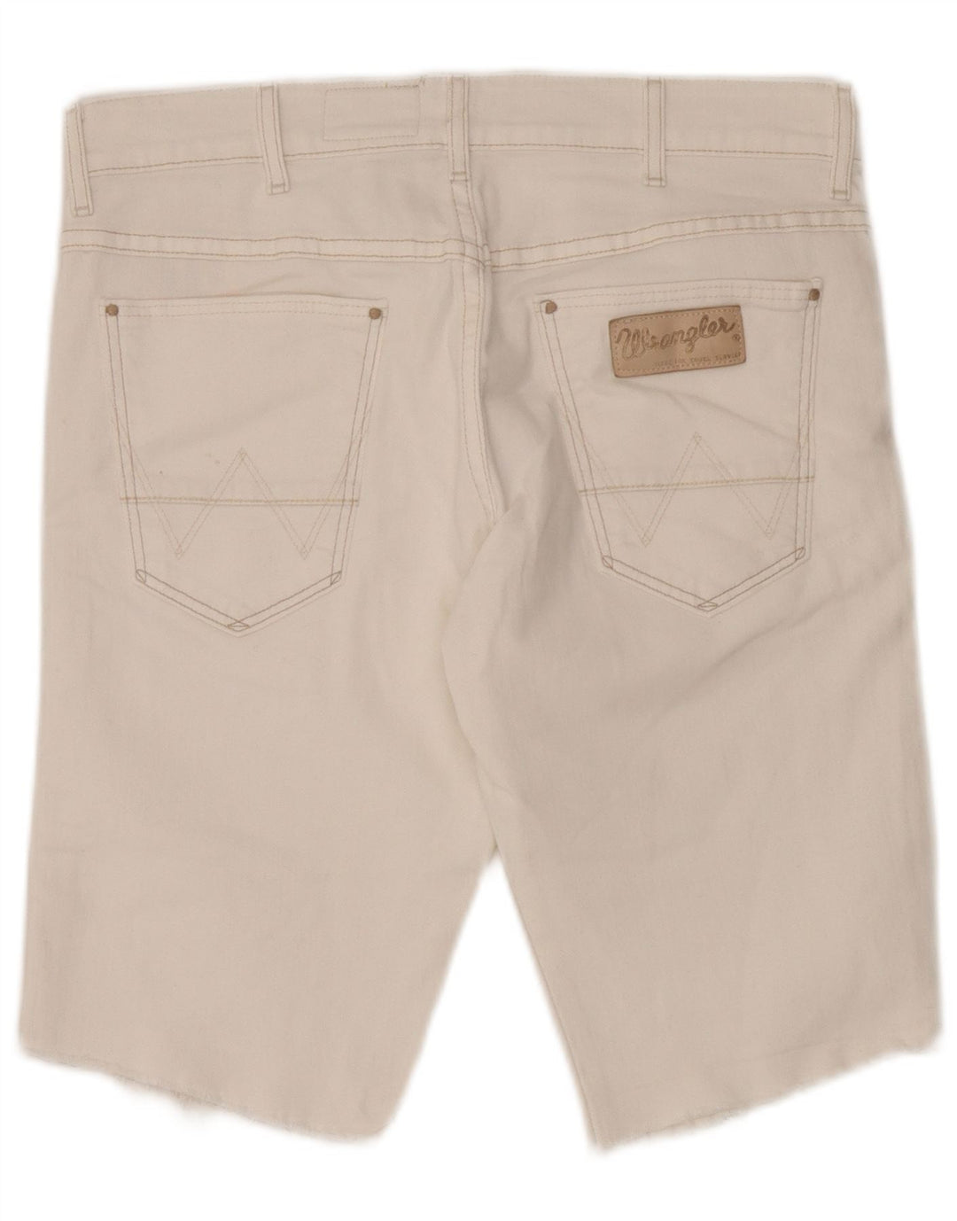 Pantaloni scurți din denim pentru bărbați Wrangler Vegas W31, bumbac alb mediu