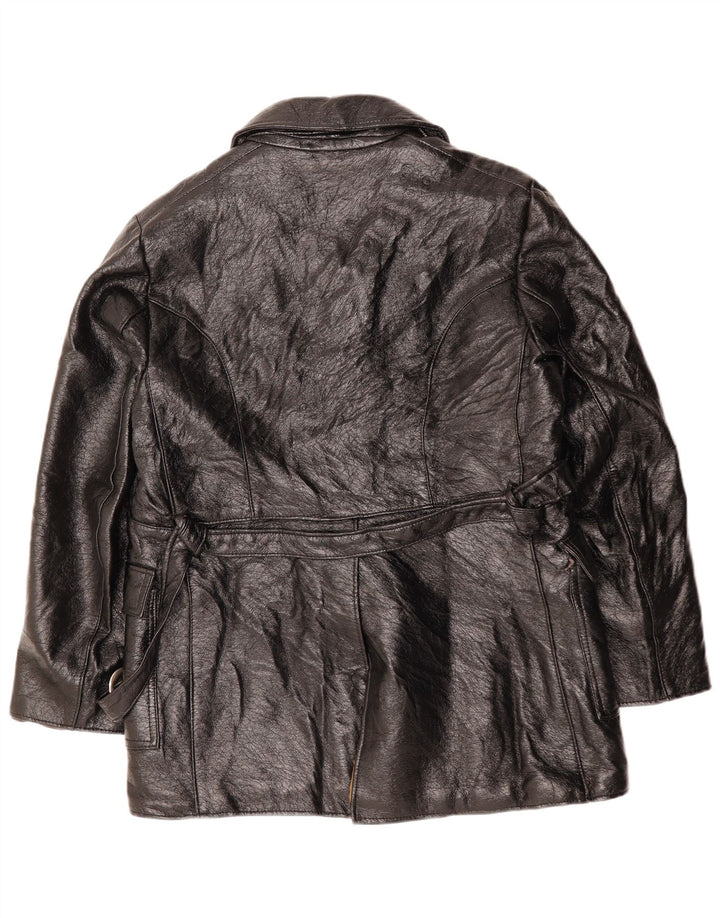 Jachetă din piele Sherpa pentru bărbați VINTAGE UK 38 Medium Black