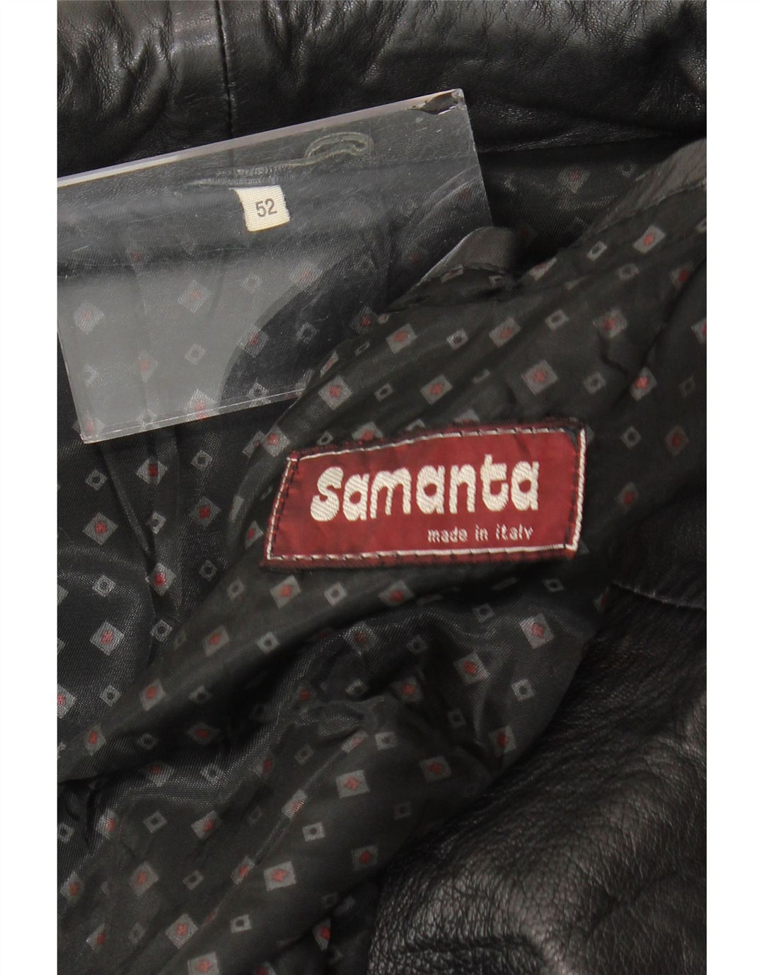 SAMANTA Jachetă din piele pentru bărbați IT 52 XL Negru