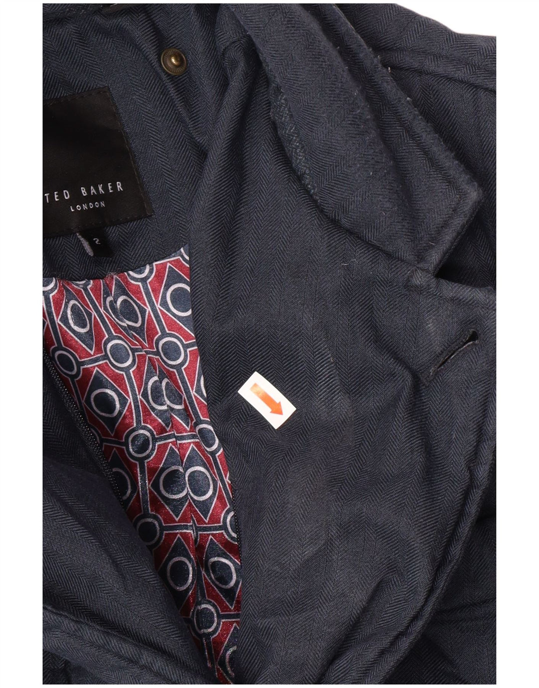 Jachetă matlasată pentru bărbați TED BAKER Mărimea 2 Mic Bleumarin Heringbone Classic