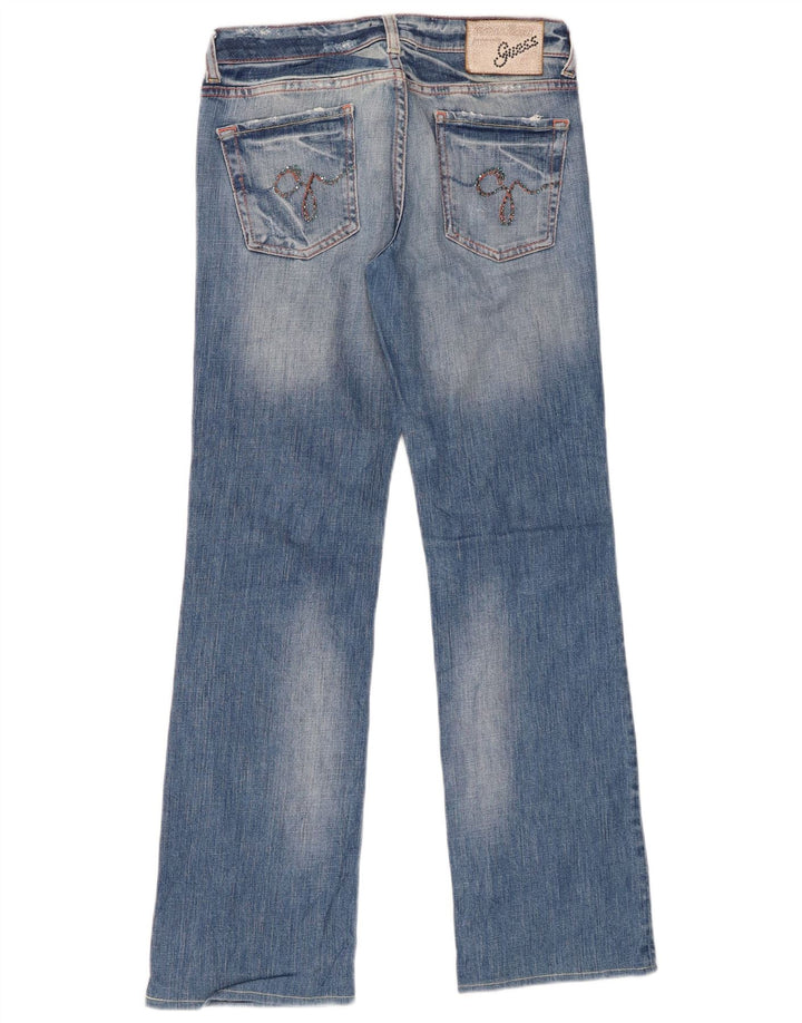 Blugi drepti pentru femei GUESS W26 L29 bumbac albastru