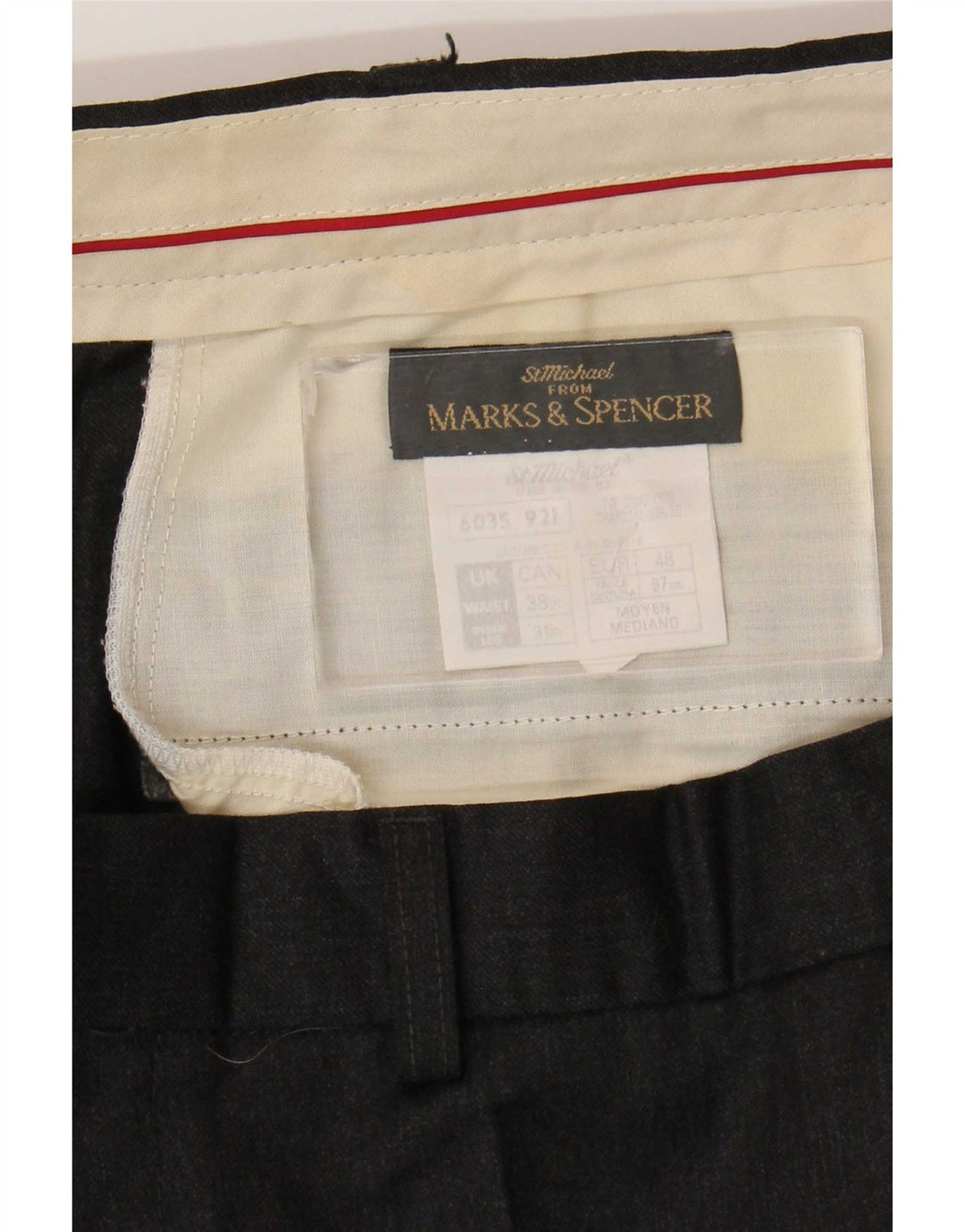 Marks & Spencer Pantaloni de costum pentru bărbați L38 L31 Lână neagră