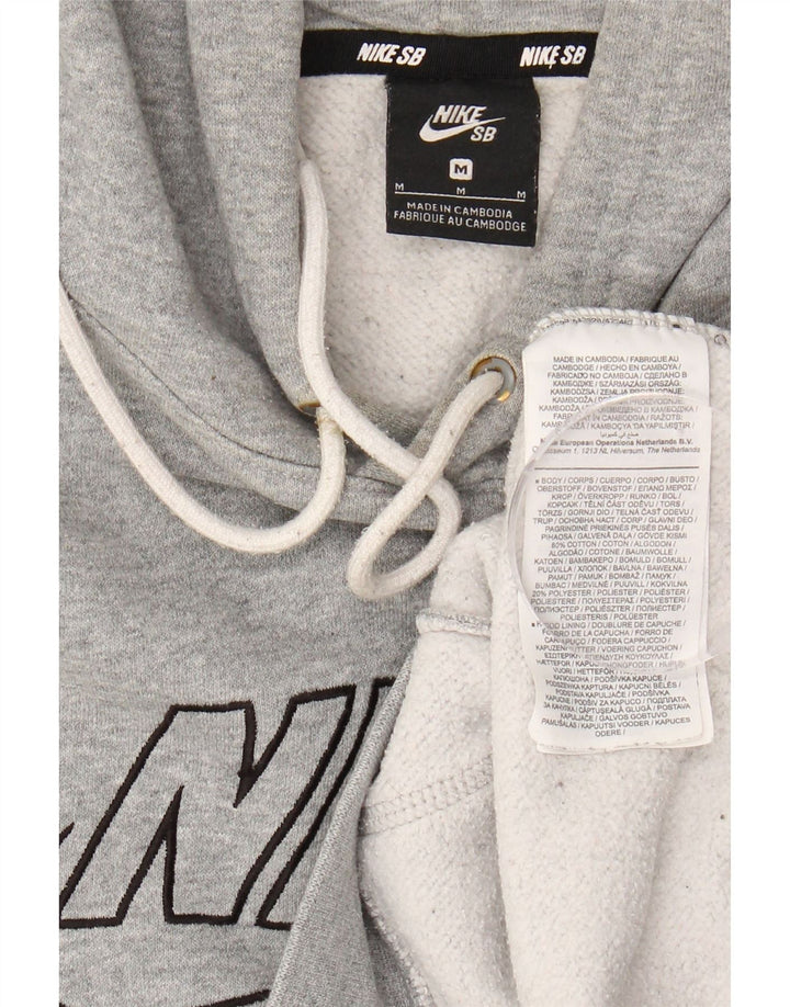 NIKE Mens Graphic Hoodie Jumper Medium Grey Cotton Vintage Nike and Second-Hand Nike from Messina Hembry 