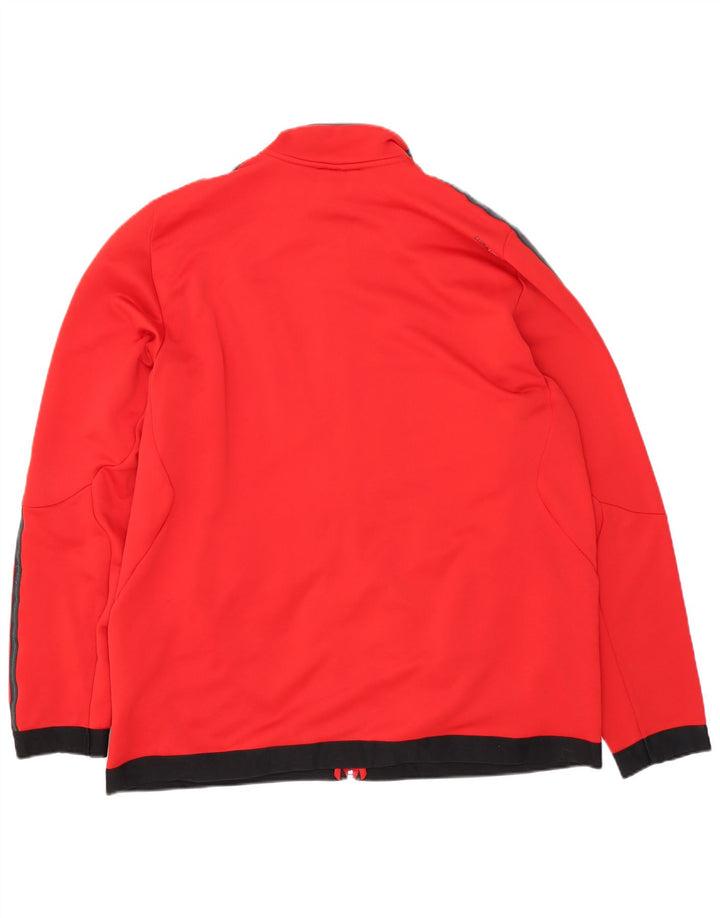 Jachetă pentru trening Adidas Climalite pentru bărbați, poliester roșu 2XL