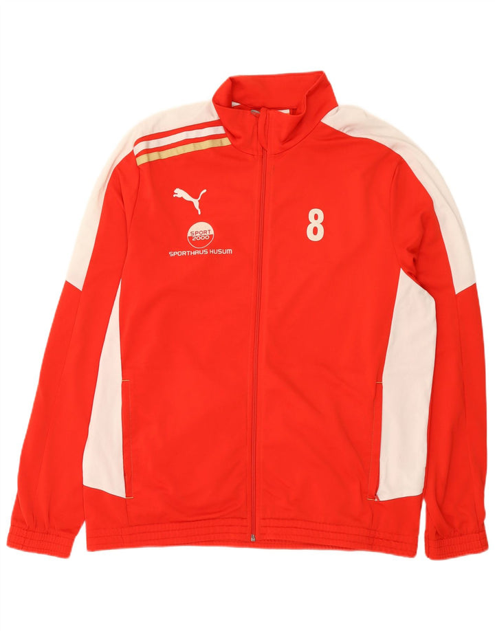 Jachetă de top pentru trening grafic Puma pentru bărbați XL, poliester color bloc roșu