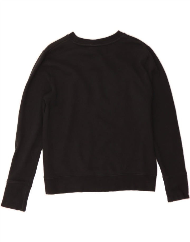 CHAMPION Womens Graphic Sweatshirt Jumper UK 14 Medium Black Cotton Vintage Champion and Second-Hand Champion from Messina Hembry 