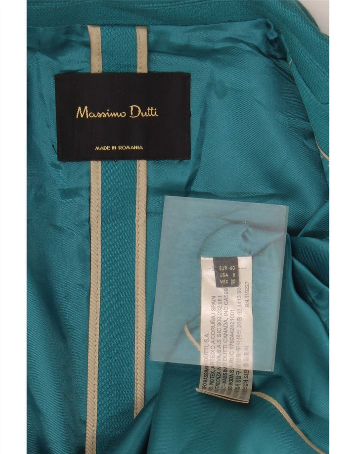 Massimo Dutti Jachetă Blazer Femei 1 Buton EU 40 Bumbac Albastru Mediu