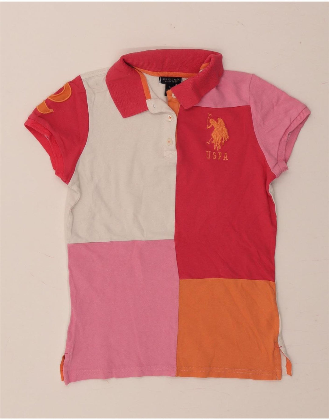 U.S. POLO ASSN. Tricou polo rugby pentru femei UK 12 mediu multicolor