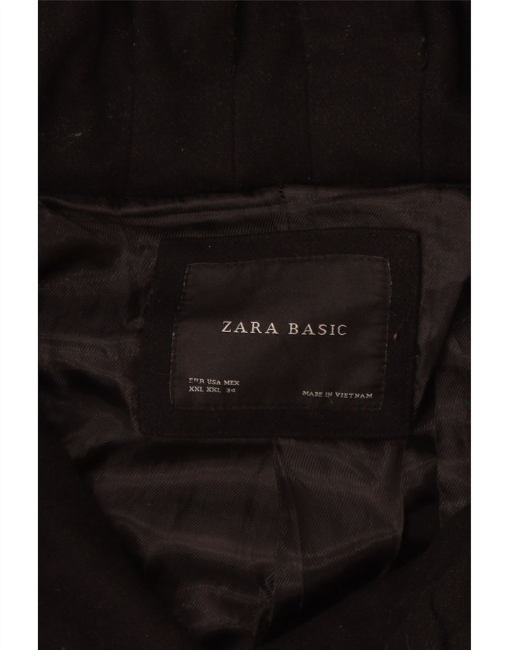 Pardesiu pentru femei Zara UK 20 2XL Lână neagră