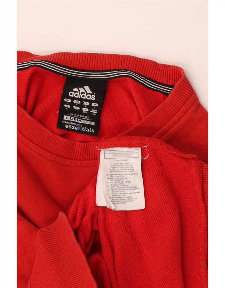 Pulover adidas Clima 365 pentru bărbați, bumbac roșu mare