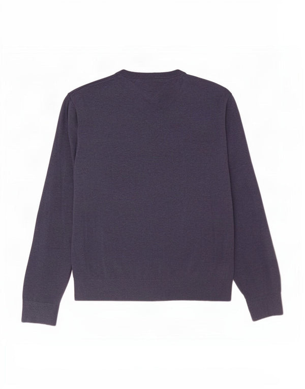 Pulover cu decolteu în V Tommy Hilfiger pentru bărbați, bumbac albastru 3XL
