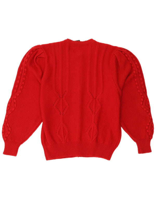 Pulover cardigan pentru femei Original Alpen Trachten IT 50 XL Lână roșie