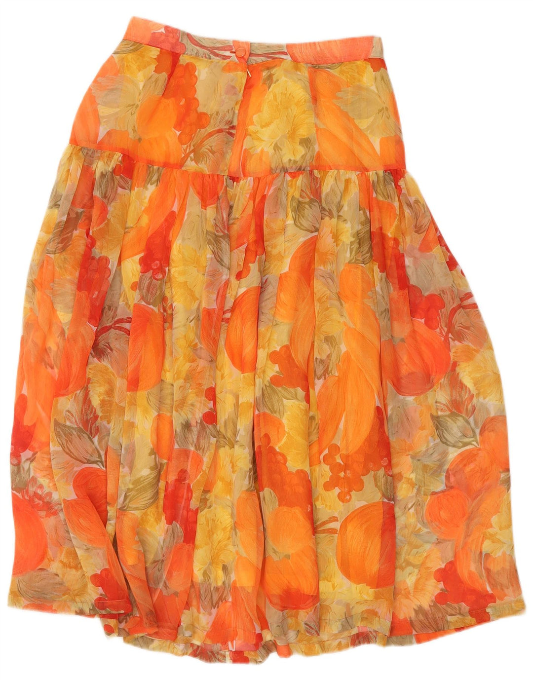Fustă A-Line Vintage pentru femei W30 Medium Orange Floral
