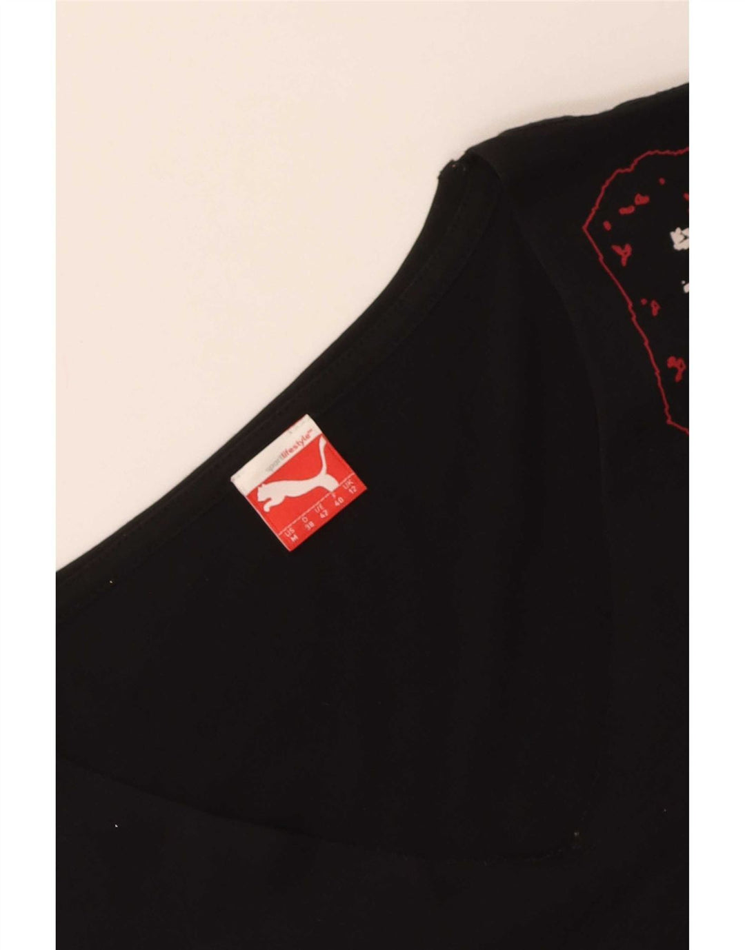 Tricou grafic Puma pentru femei Top UK 12 Medium Black