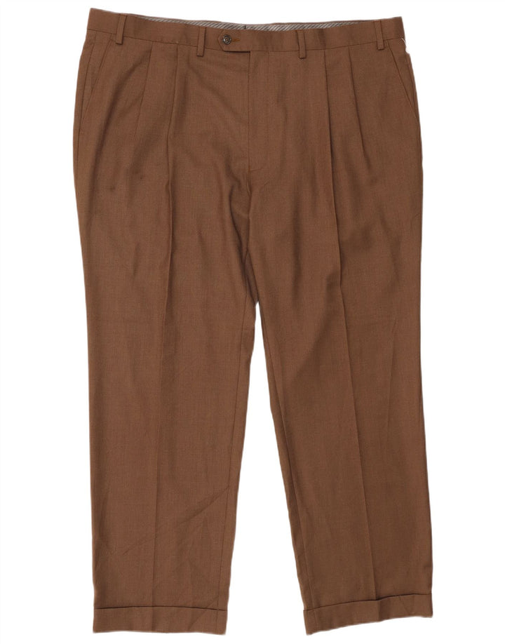 Pantaloni de costum bărbați RALPH LAUREN L42 L30 maro poliester