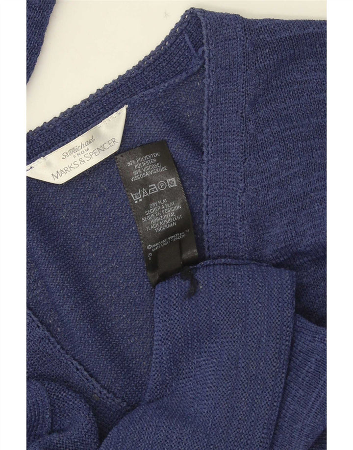 Pulover cardigan crop pentru femei Marks & Spencer UK 14 mare bleumarin