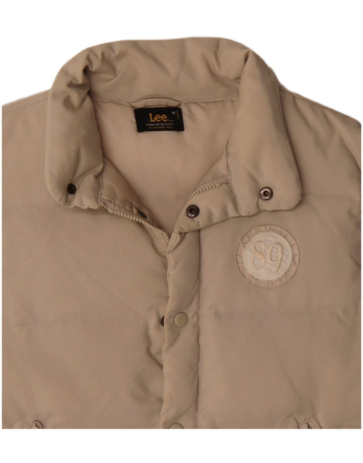 Gilet căptușit pentru bărbați Lee UK 38 Medium Beige Poliamidă