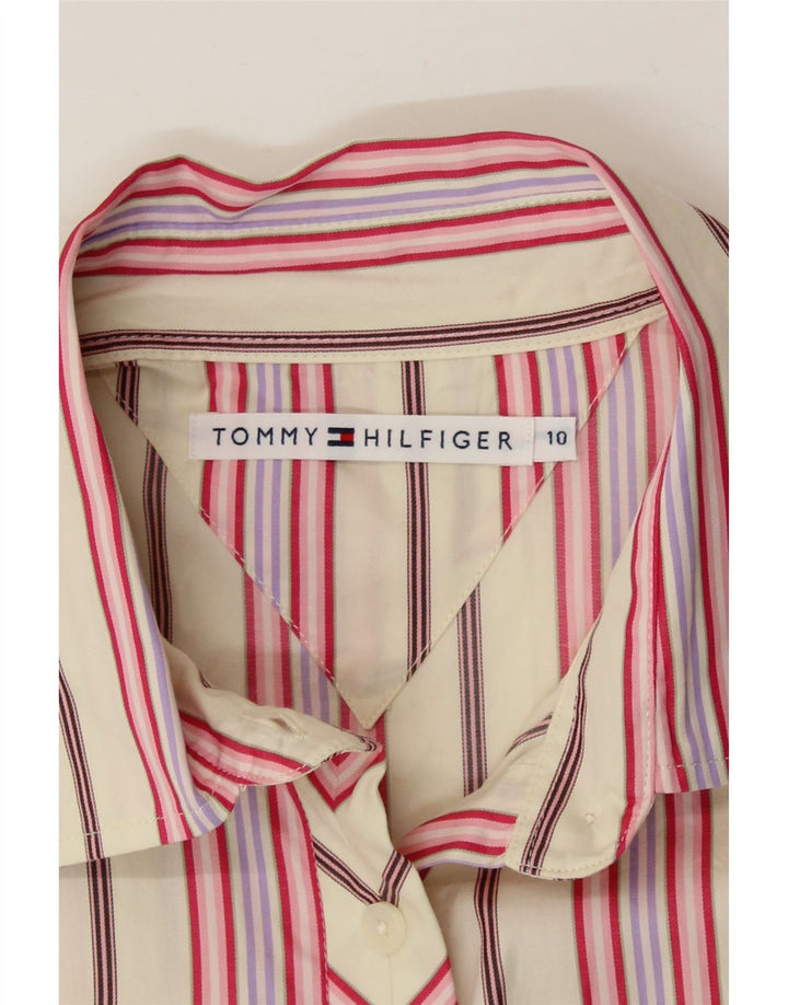 TOMMY HILFIGER Womens Shirt US 10 Large Multicoloured Striped Cotton Vintage Tommy Hilfiger and Second-Hand Tommy Hilfiger from Messina Hembry 
