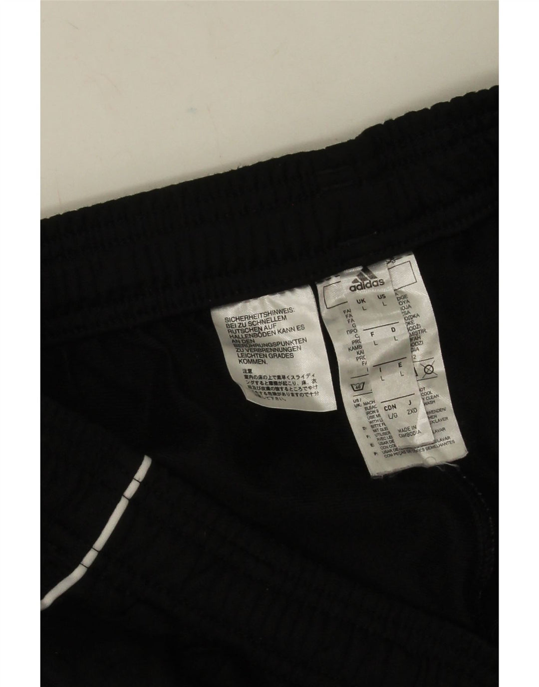 Pantaloni de trening pentru bărbați Adidas Pantaloni de jogging, mari, negru, poliester
