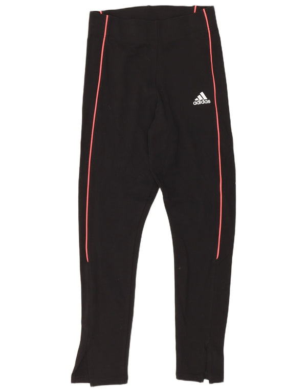 Leggings pentru femei Adidas UK 8/10 Sport mic din bumbac negru