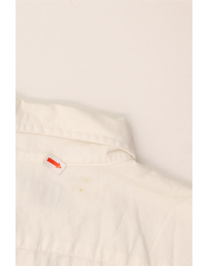 Cămașă cu mânecă scurtă pentru femei RALPH LAUREN UK 16, mare, alb, bumbac