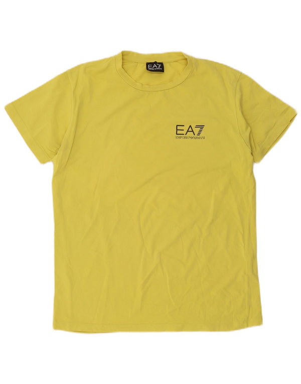 Tricou cu grafică pentru femei Emporio Armani Top UK 14 Bumbac galben mare