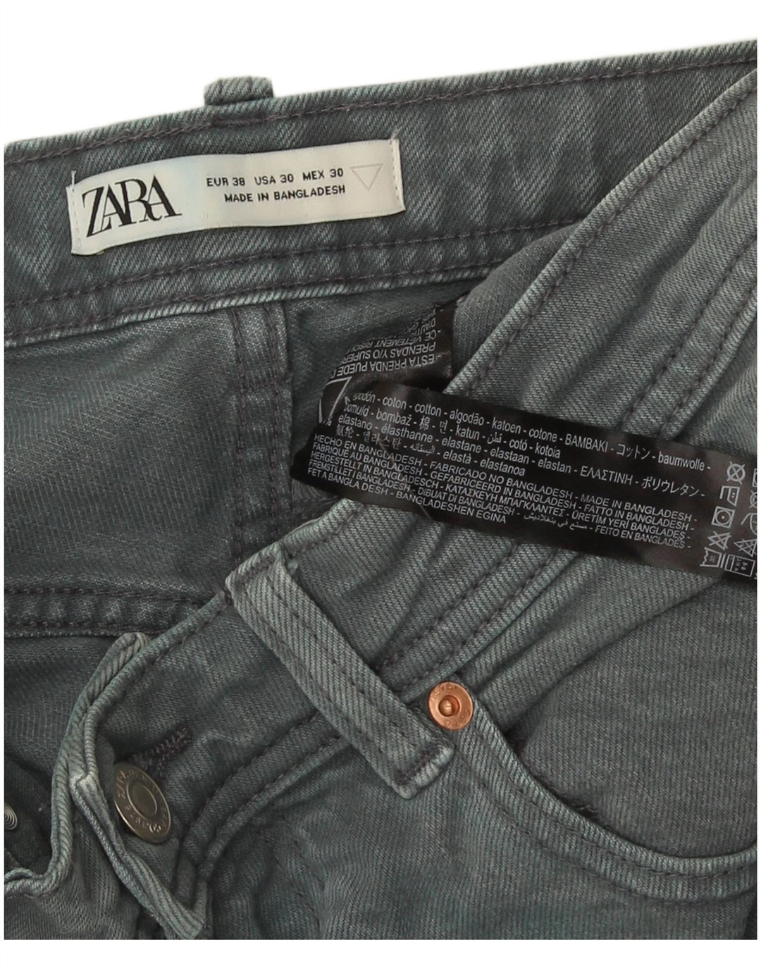 Pantaloni scurți din denim pentru bărbați Zara EU 38 Small W30 Bumbac albastru