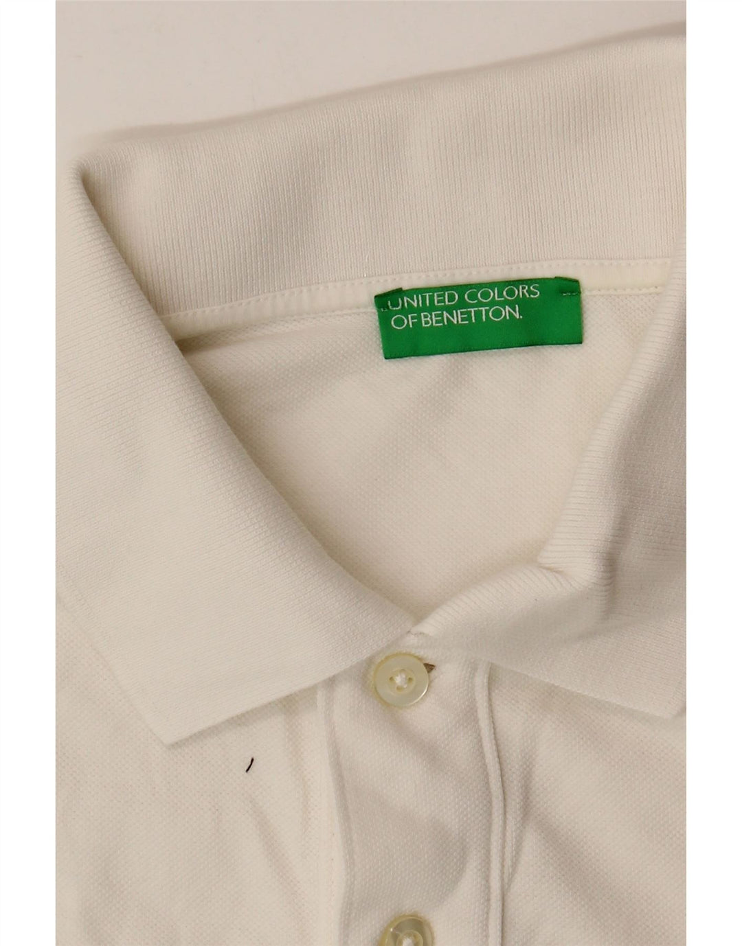 Tricou polo BENETTON pentru bărbați, alb mediu