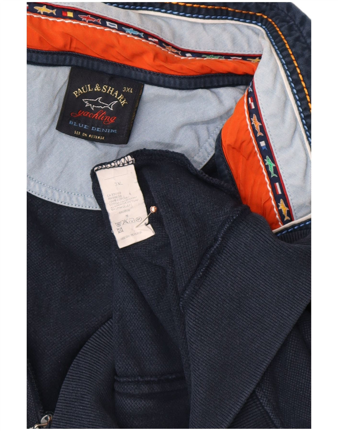 PAUL & SHARK Jachetă de trening pentru iahting pentru bărbați, 3XL, bumbac bleumarin