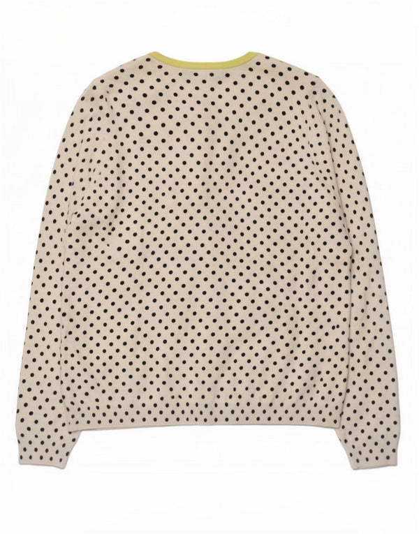 Pulover cardigan pentru femei Marks & Spencer UK 20 2XL, viscoză cu buline albe