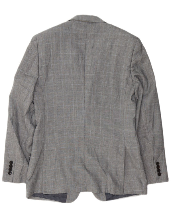Jachetă blazer pentru bărbați Reiss cu 1 nasture UK 36, gri mic, carouri