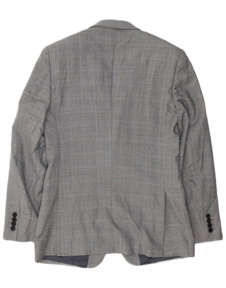Jachetă blazer pentru bărbați Reiss cu 1 nasture UK 36, gri mic, carouri