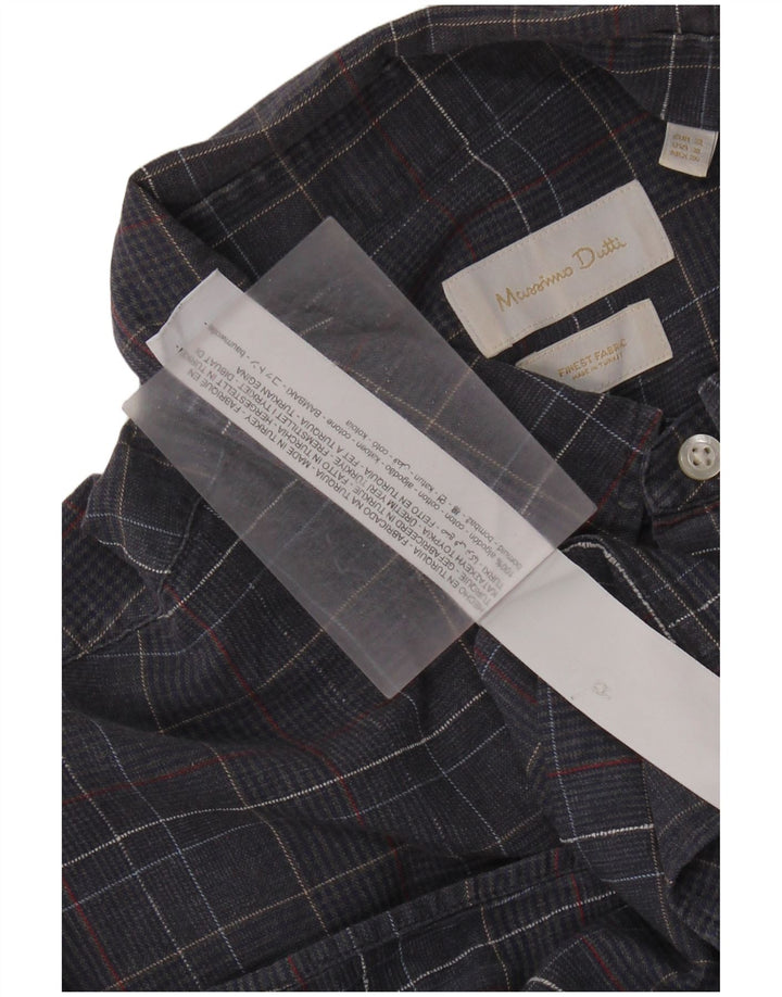 Cămașă pentru bărbați MASSIMO DUTTI XL din bumbac cu picior de gală, albastru