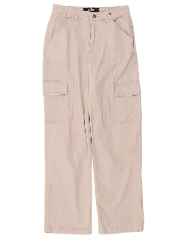 Pantaloni cargo Hollister pentru femei Dad cu talie înaltă US 2 XS W26 L28 gri