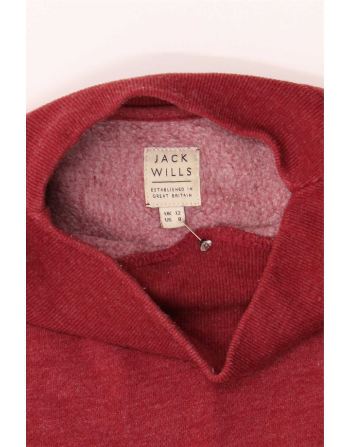 Jack Wills Pulover supradimensionat pentru femei UK 12 Bumbac roșu mediu