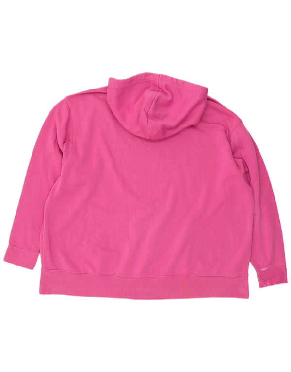 Pulover supradimensionat pentru femei Nike UK 20 2XL, bumbac roz