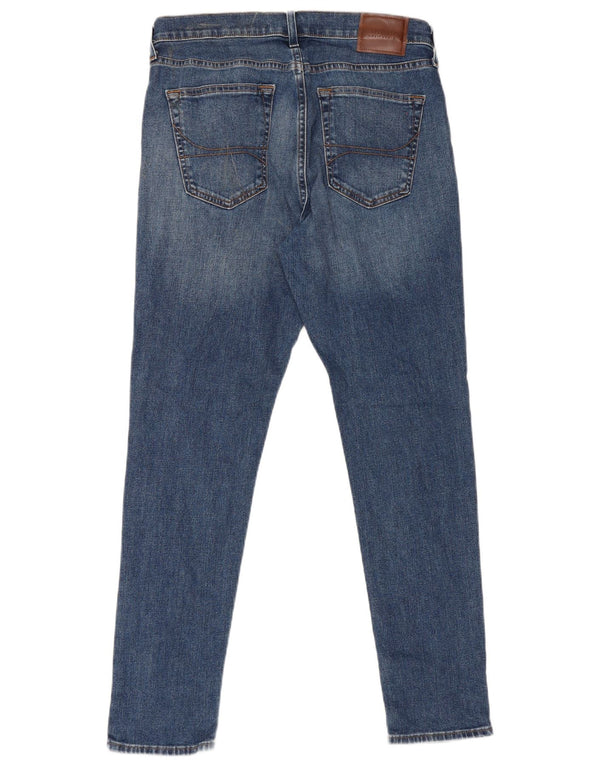 Blugi atletici skinny Hollister pentru bărbați W33 L32, bumbac albastru