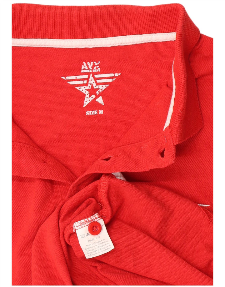 Tricou polo Avirex pentru bărbați, bumbac roșu mediu