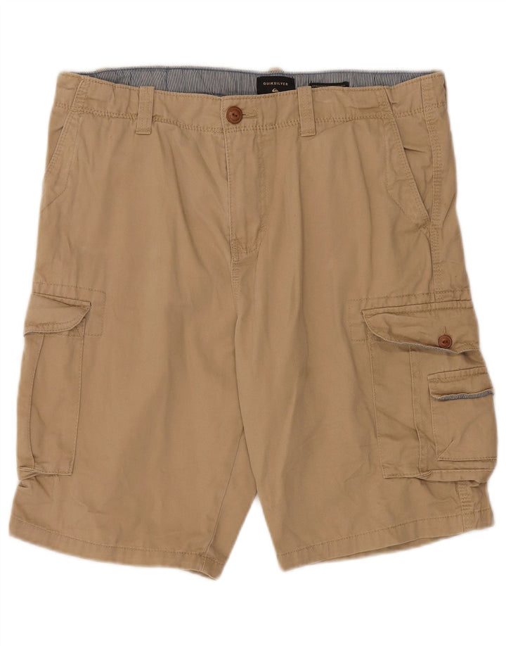 Pantaloni scurți cargo QUIKSILVER pentru bărbați W34, bumbac, bej, mari
