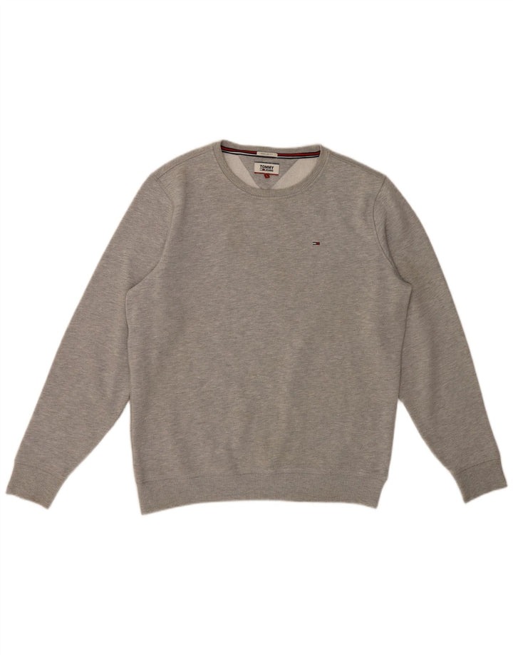 Hanorac pentru bărbați Tommy Hilfiger, cu formă regulată, pulover mare, gri, bumbac