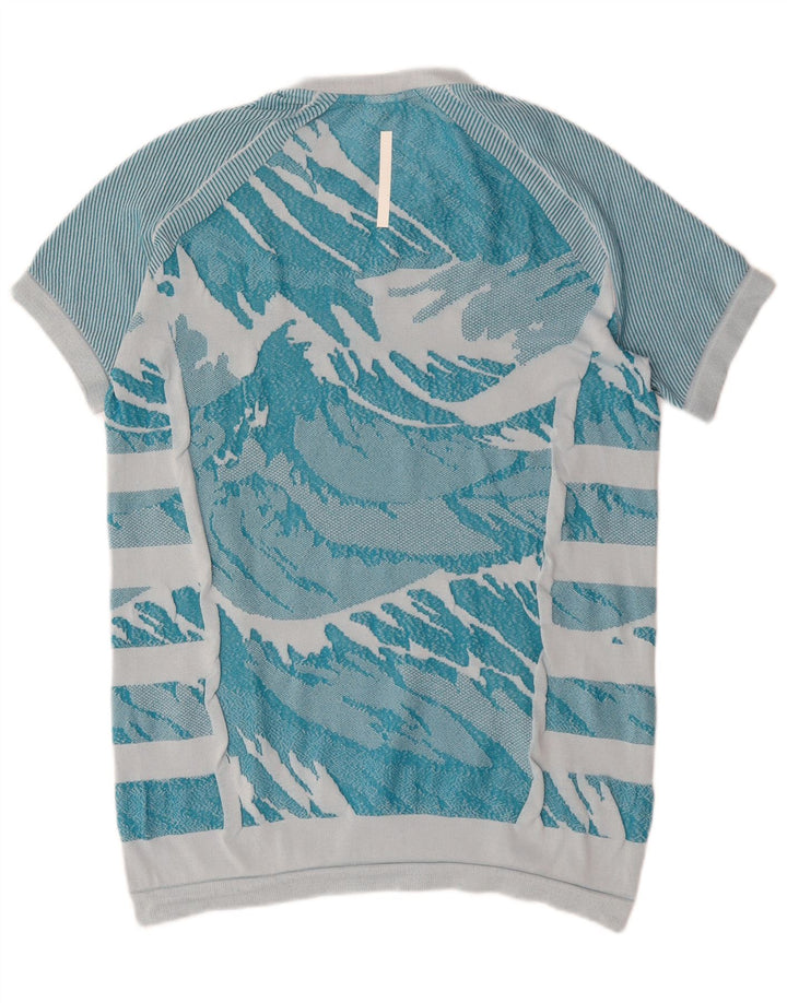 Tricou pentru bărbați Adidas cu model abstract Top Medium Blue Poliester