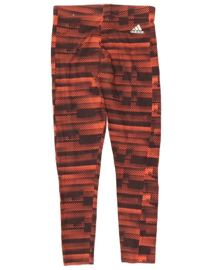 Leggings cu grafic pentru femei Adidas UK 10 mici maro cu dungi